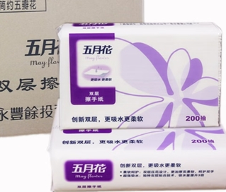 五月花 擦手纸200抽*20包/箱