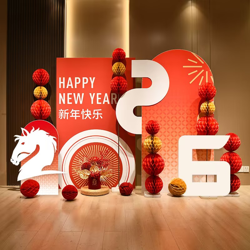食堂进门处氛围营造kt板1