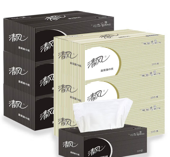 清风B338A2黑白盒抽36盒/箱