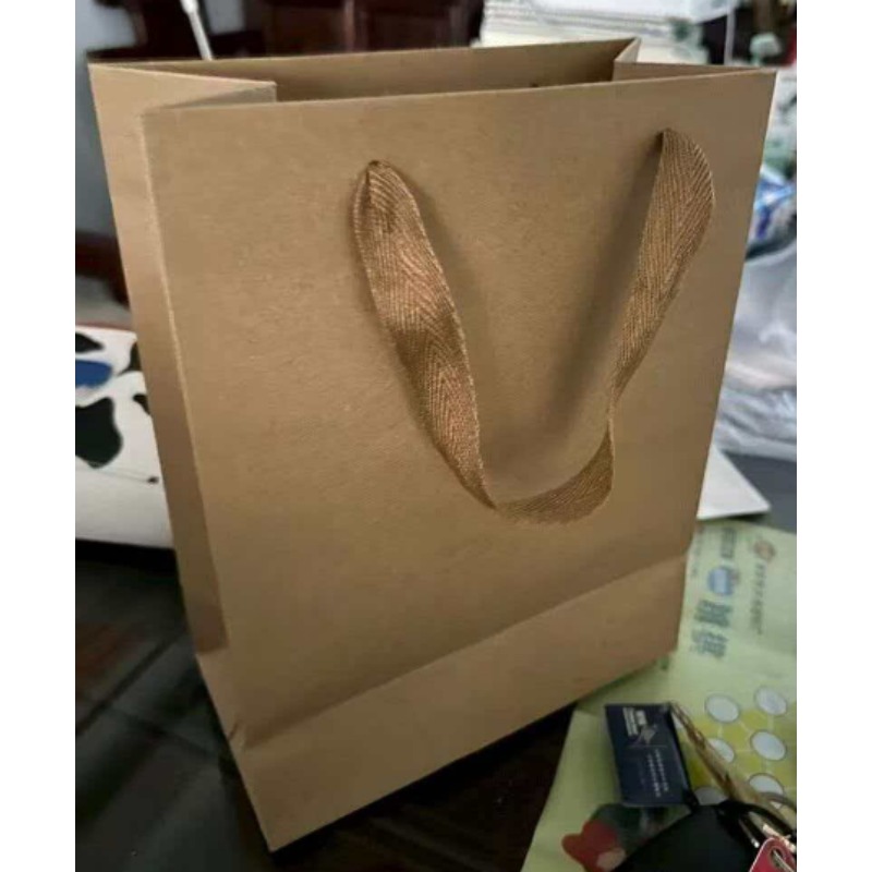 加厚竖款牛皮纸手提袋26*13*33