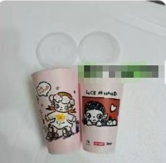 pp杯全新带盖水杯改造物料