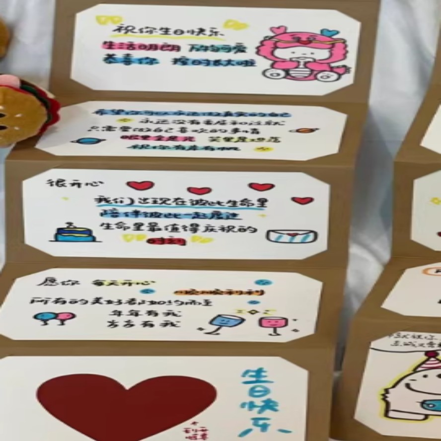 DIY风琴本贺卡-卡纸+本子-3套