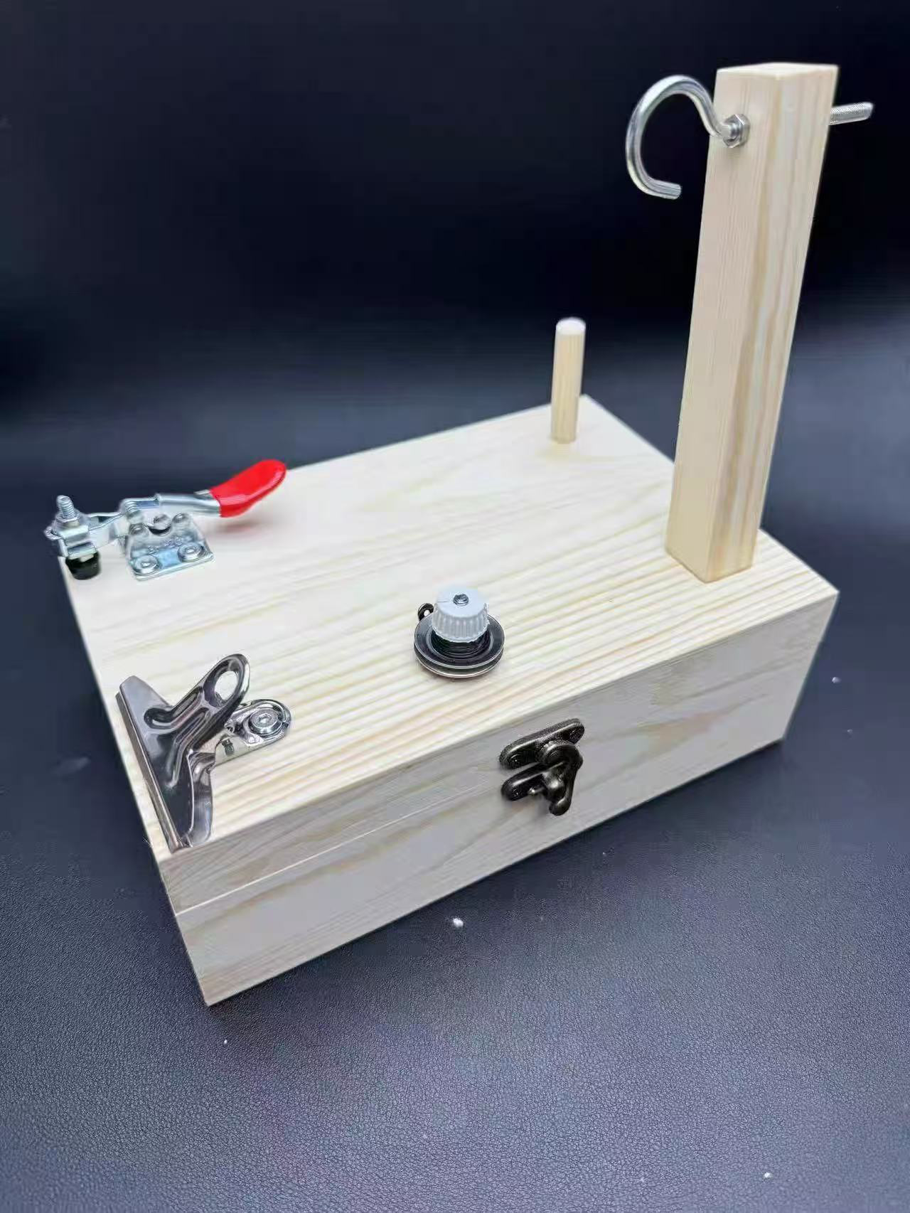 手工编织辅助木盒架子
