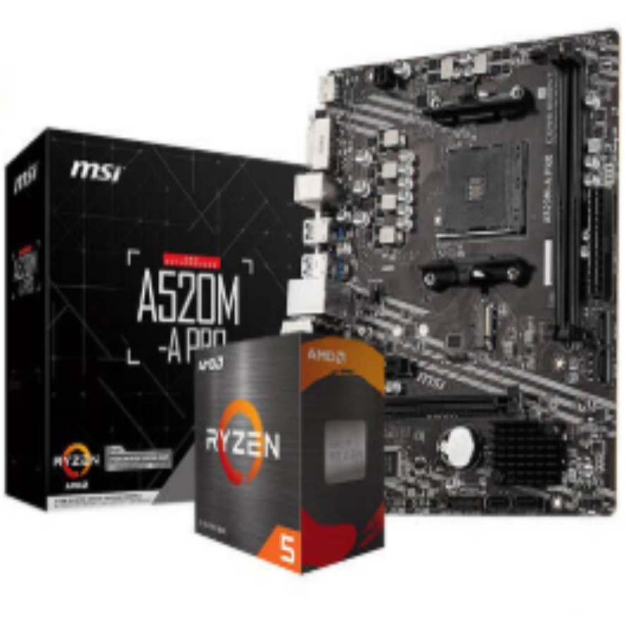 微星A520M-A PRO 5600GT前片 主板CPU套装