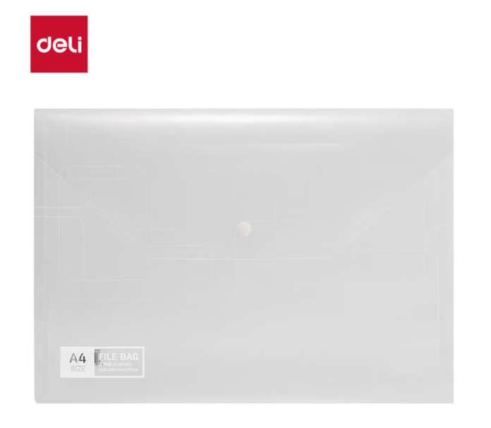 得力5501透明纽扣文件袋 600个/箱