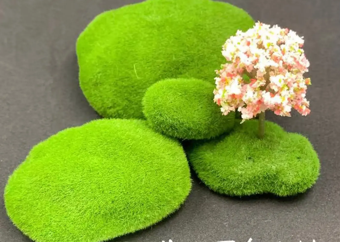 微景观仿真植绒苔藓青苔泡沫石头道具桌面摆件