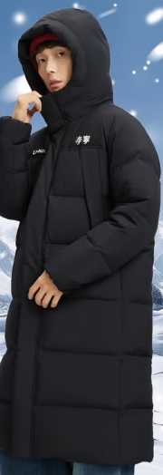 李宁火锅羽绒服AYMV437黑色
