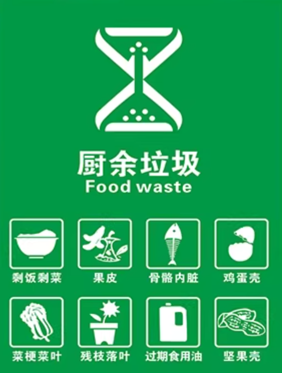 厨余垃圾标识贴10*20