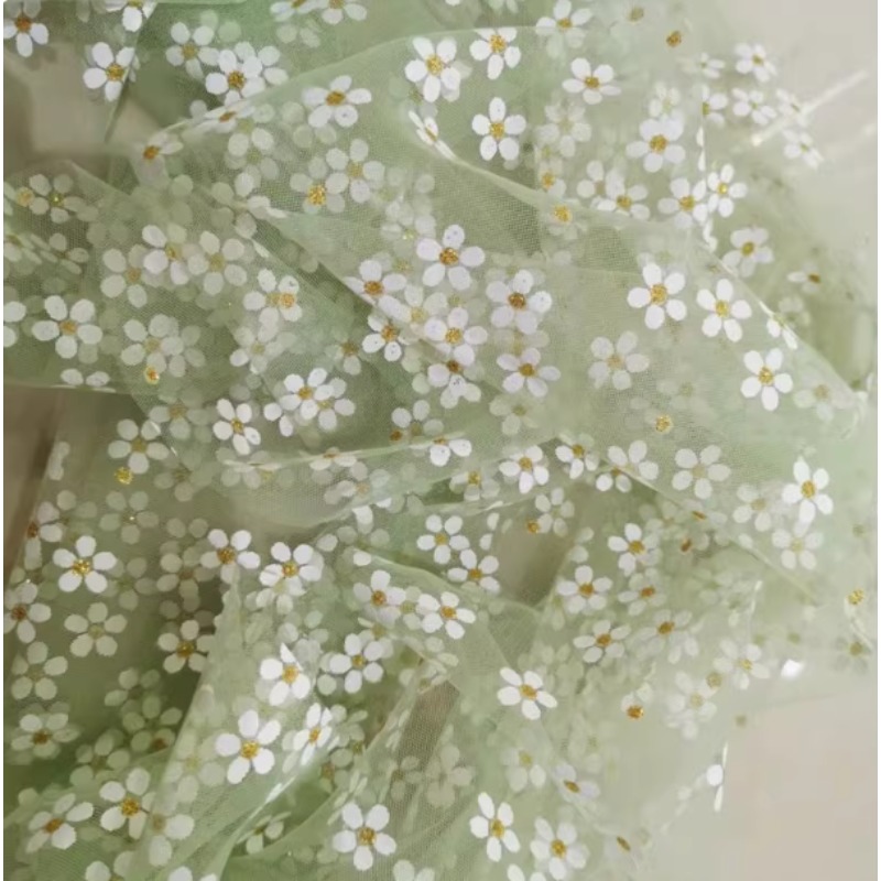 透明网纱森系花朵材料 080