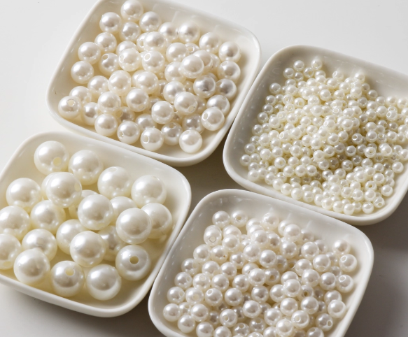 手工材料 直孔白珠子 5mm/8mm/10