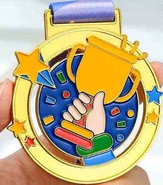 冠军奖杯奖牌定制幼儿园趣味运动会儿童金牌挂牌定做小学生纪念章 星际小勇士