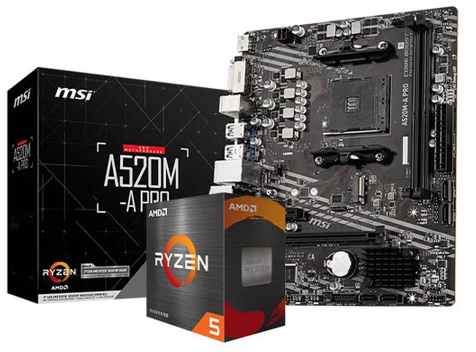 微星A520M-A PRO 5600GT前片 主板CPU套装