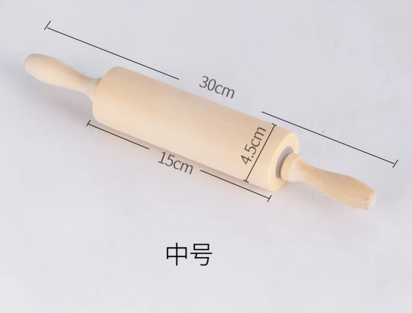 陶艺擀泥杖陶泥粘土工具实木 中号