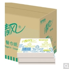 清风/qingfeng 餐巾纸 B702A 单层230*230mm 50张/包 96包/箱