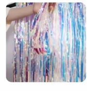 透明幻彩流苏