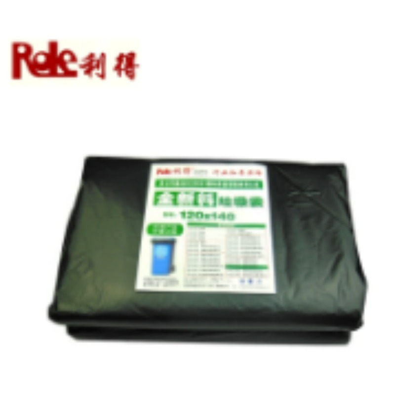 利得/RDE 全新料加厚垃圾袋(绿字) 120*140mm 50个/包 黑色 8包/件