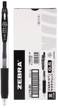 斑马/ZEBRA 顺利笔 JJ15-FB 0.5mm 1/10 黑色