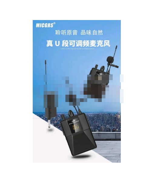 真U段可调频麦克风