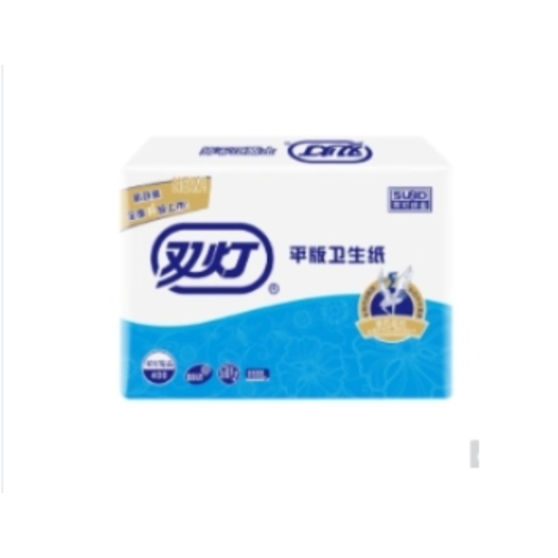 双灯平板卫生纸精品400方块纸厕20包