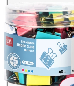 得力19mm长尾夹 080