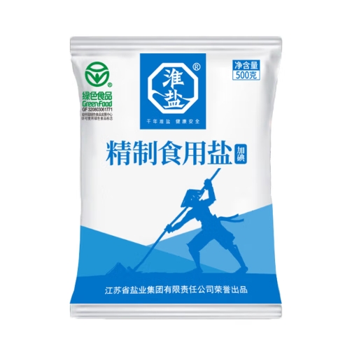 淮盐精制食用盐500g