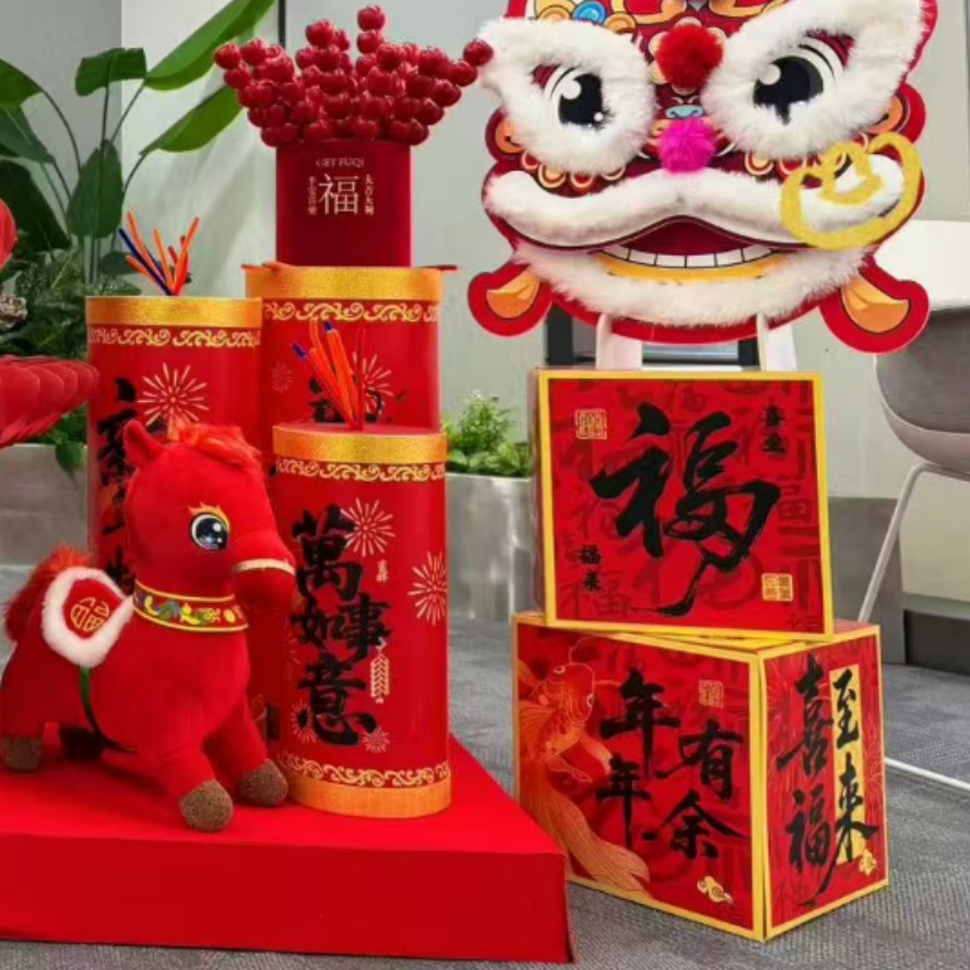 迎春接福摆件
