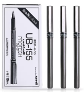 三菱 签字笔 UB-155 耐水性0.5mm 10支/盒 红色/蓝色