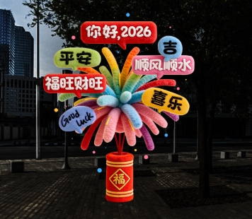 2026年新年静电贴教室窗户一套 6张装