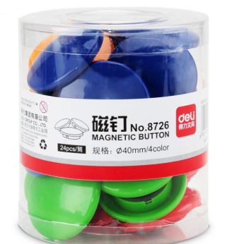 得力(deli)8726(混色)磁钉24粒/筒