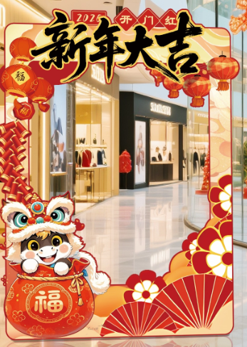 高1.8米新年开门红kt板装饰框02/04