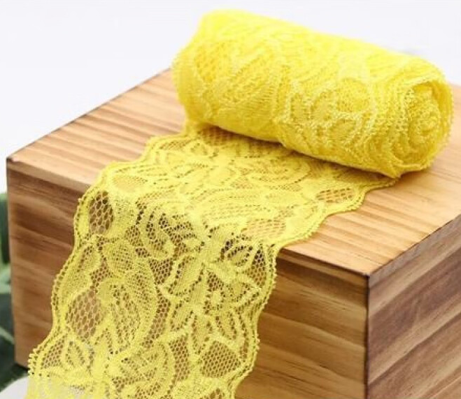 蕾丝花边辅料衣服花边装饰   黄色(4.5cm宽)长5米