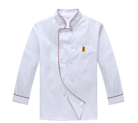 厨师工作服  红边长袖 XL