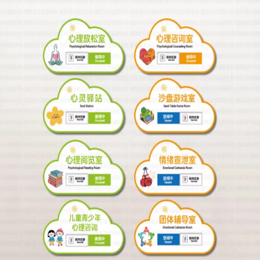 亚克力可调节状态切换门提示牌