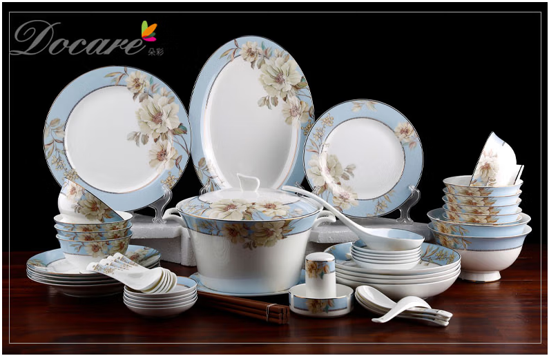 朵彩 docare  58头 骨质瓷餐具组合 满园春色 DC-B5802TDC-B5802T满园春色