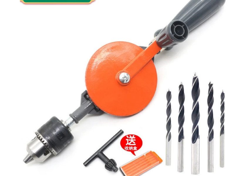 唐工匠木工打孔器diy手摇钻手工转孔钻多功能手钻家用手动钻孔器  3/8英寸手摇钻