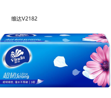 维达 V2182 超韧经典3层150抽3包(M码)  3包/提 16提/箱