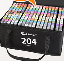 Touchcolor 204色马克笔套装 全套204色+绘画套装【塑封底座】