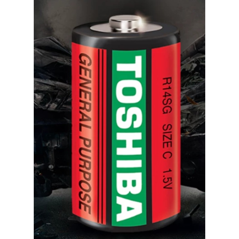 东芝2号碳性电池中号二号C型R14