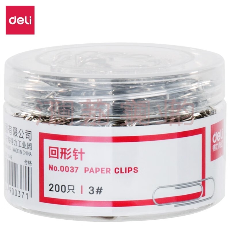 得力 0037 镀镍回形针 3#金属曲别针 29mm 200枚/盒 单位：盒 ly01