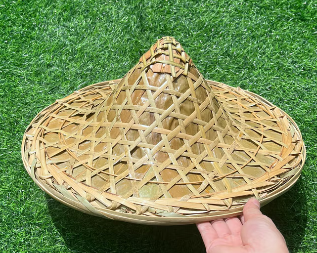 竹编红h军j古风斗笠帽直径37
