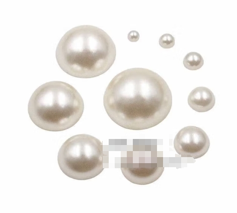1000个美甲珍珠平底立体半圆珍珠米白色半面仿真珍珠div手工6mm 200个
