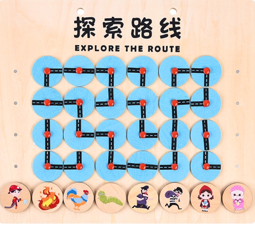 路线寻宝认知迷宫游戏材料