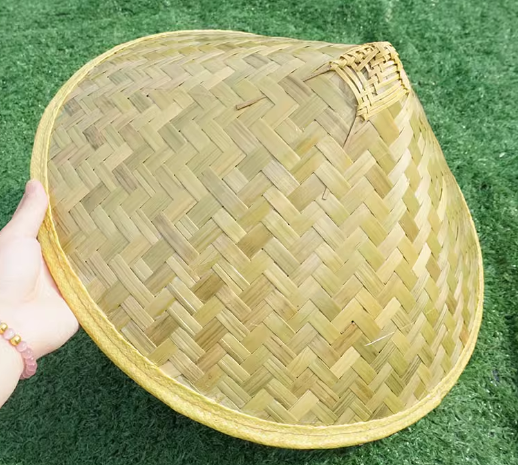 竹编青皮斗笠帽