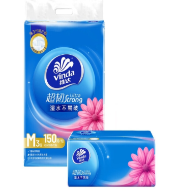 维达 超韧抽取式面巾纸 V2182 150抽 48包/箱