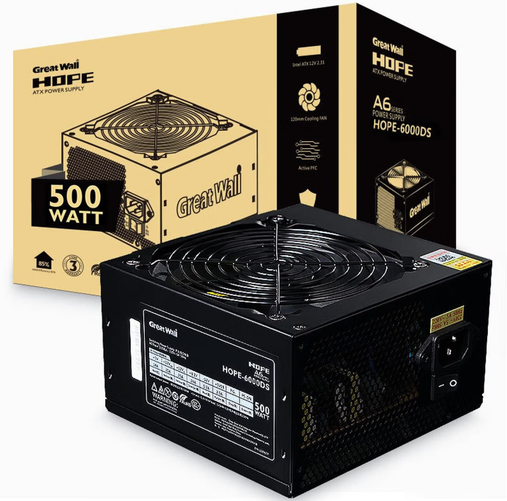 长城 HOPE 6000DS额定功率500W电脑电源