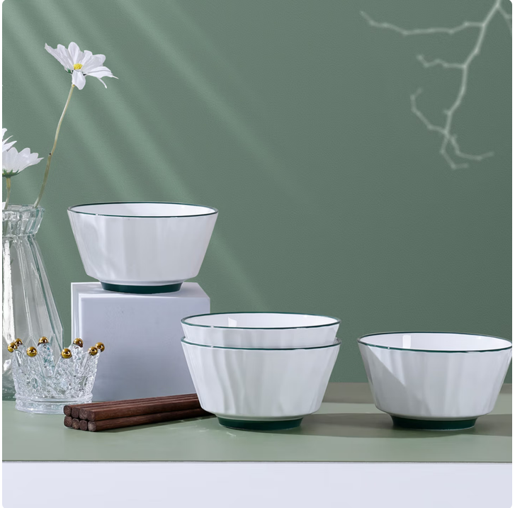 浮雕釉下緑简约8头陶瓷餐具AS-D831H