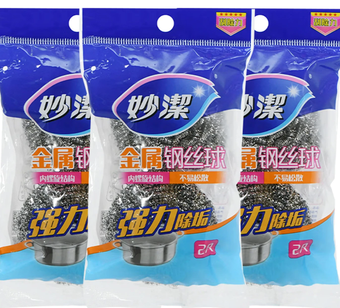 妙洁（MIAOJIE）金属钢丝球 2个装