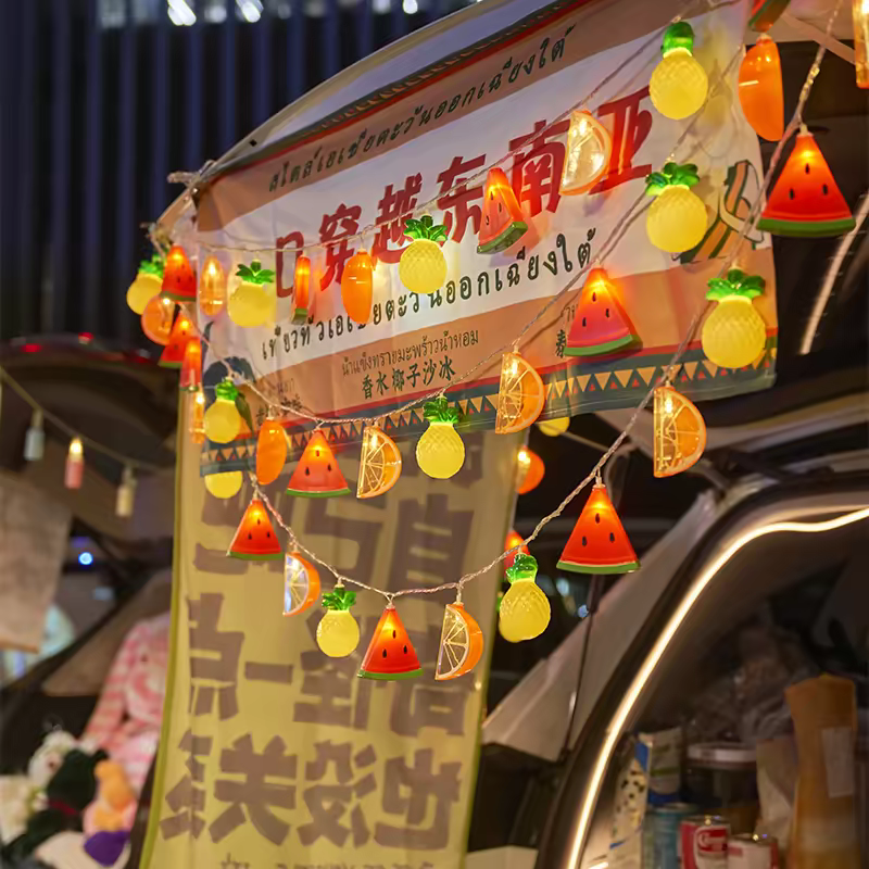 水果灯串 西瓜+菠萝+柠檬 2米10灯【电池款】