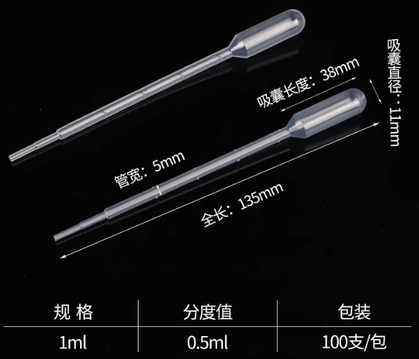1ML吸管 100支/包