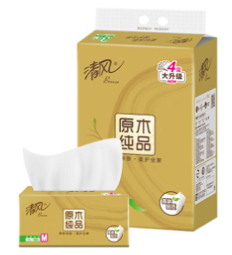 清风/KYFEN 软抽面巾纸 BR34MJ 4层  120抽/包 3包/提 16提/箱